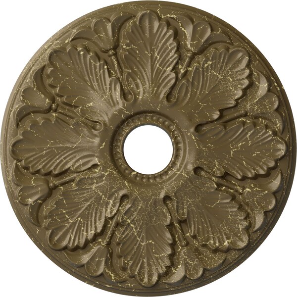 Ekena Millwork Milan Ceiling Medallion (Canopies up to 4 5/8"), 24 1/2"OD x 3 1/2"ID x 1"P, Mississippi Mud Crackle CM24MIMMC - main